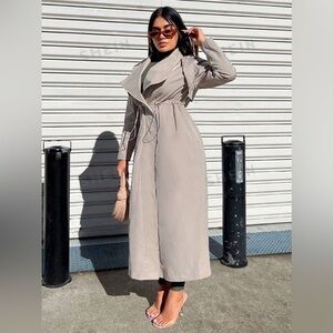 *Brand New* Long Drawstring Waist Trenchcoat